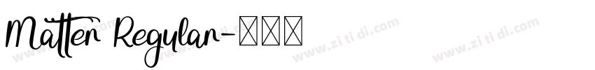 Matter Regular字体转换